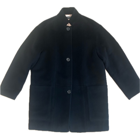 Peruvian Connection- Essex Street Coat-Luxe Modern Car Coat- Alpaca & Wool Sz. M - Picture 6 of 11